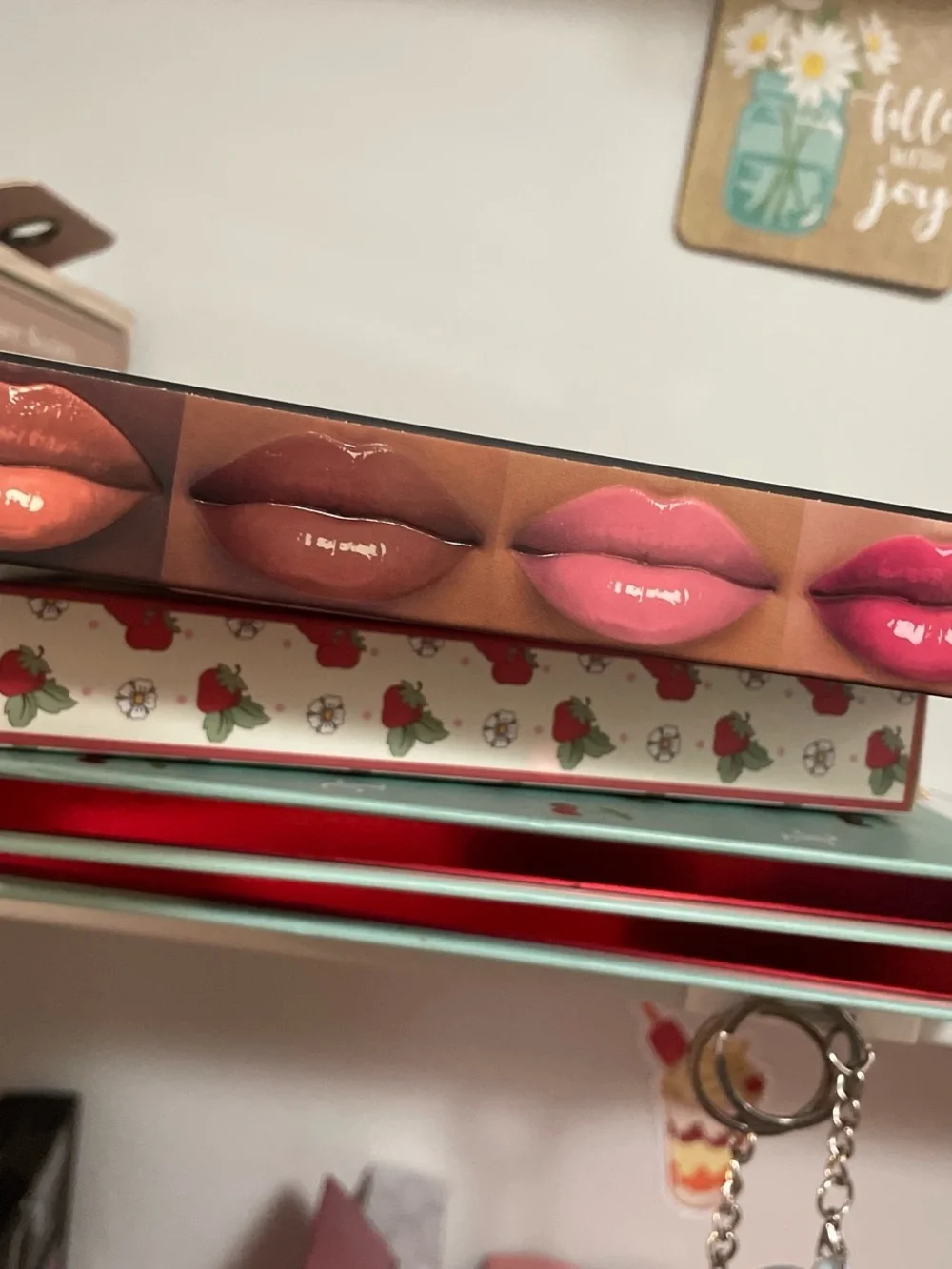 Muse 4-Piece Tinted Lip Oil Set - Coral, Peach, Light Pink, Fuchsia